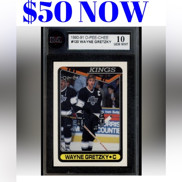O-Pee-Chee Other - Wayne Gretzky 1990/91 O-Pee-Chee Los Angeles Kings Hockey Card Graded 10